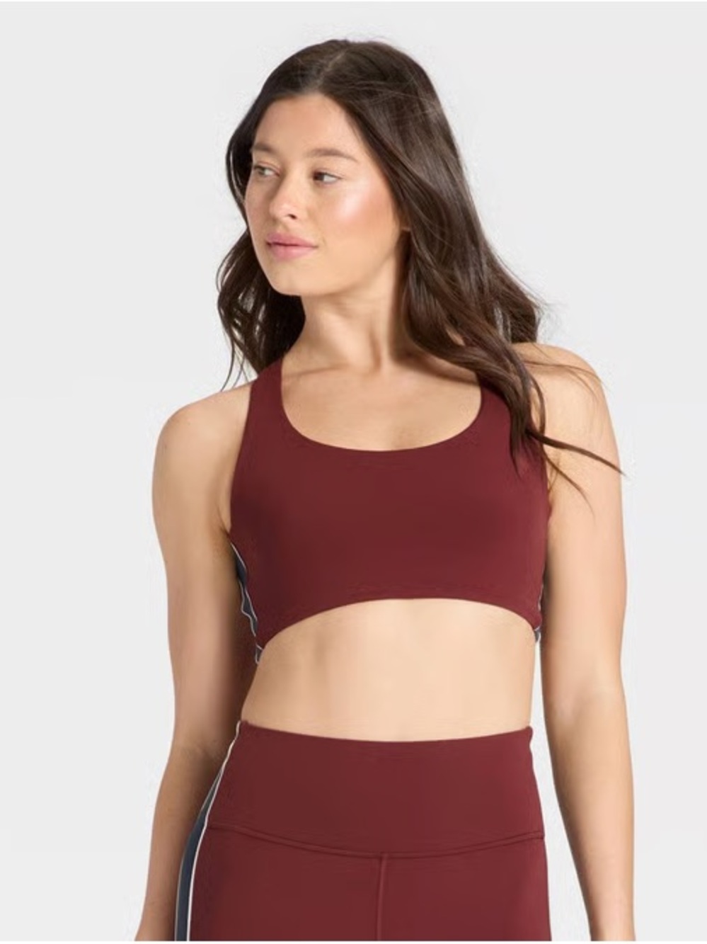 Women’s Everyday Soft Light Longline Side Stripe Sports Bra and Pant Set Size S